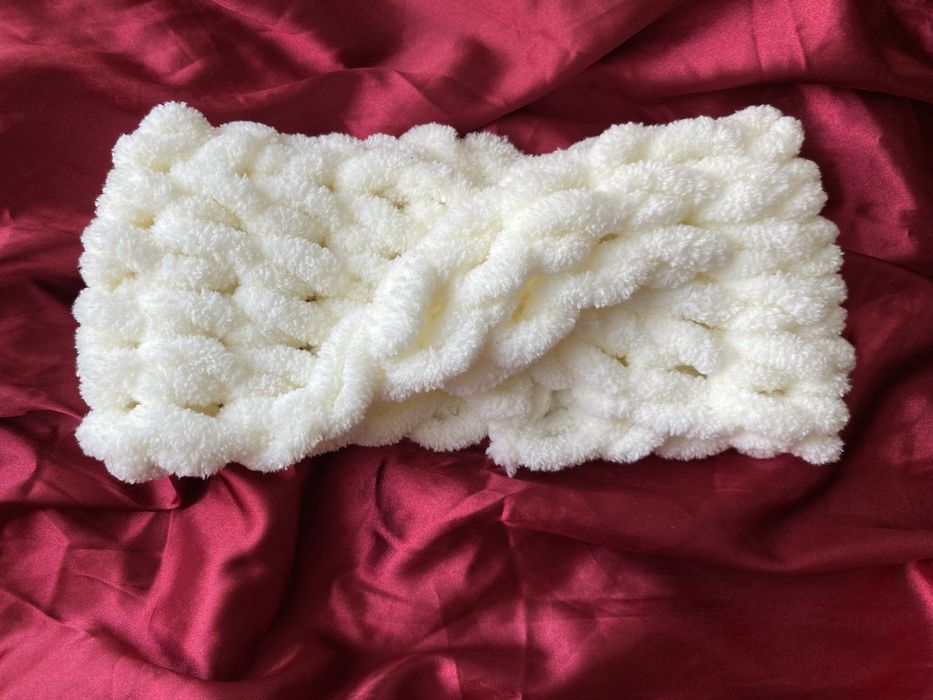 Плюшевий набір тепла шапка та повʼязка