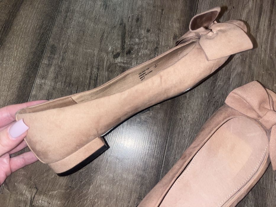 Botki baleriny na małym obcasie camel r.41 wkl.26,5cm next