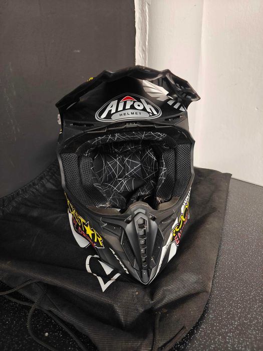 Kask Crossowy Airoh Rockstar + Gogle