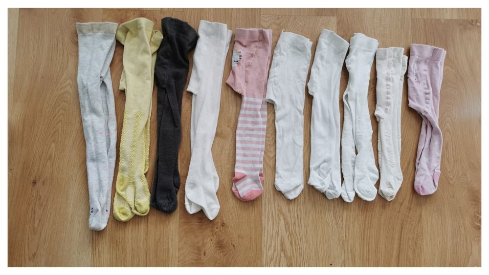 Rajstopy niemowlęce 62 68 paka 10 szt rajstopki zestaw