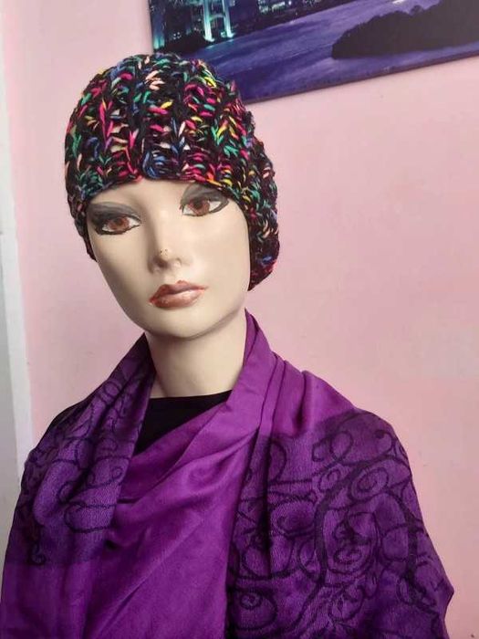 Elegancki fioletowy szalik