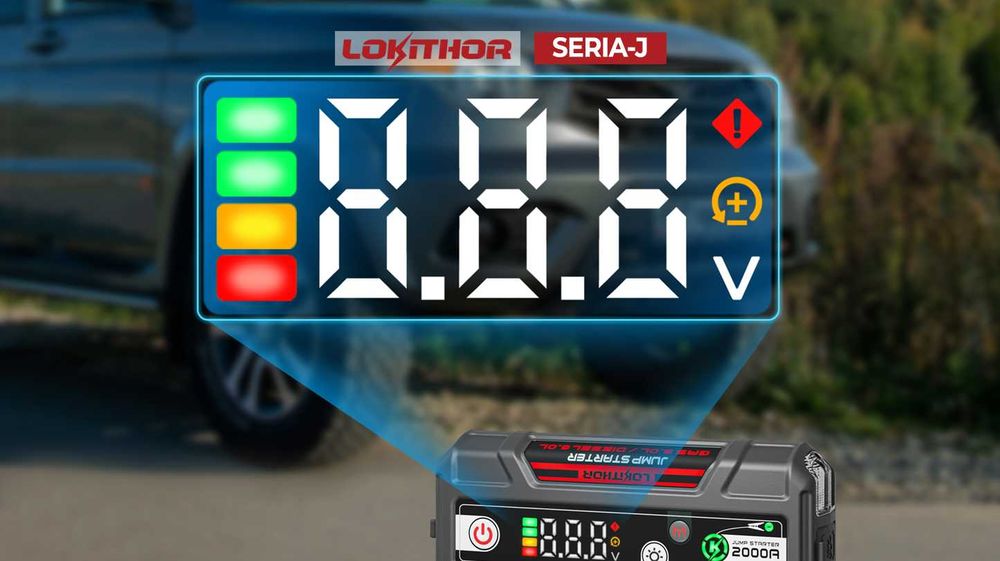 3w1 Jump Starter Booster Rozruch Latarka LED 2000A 12V Lokithor J400