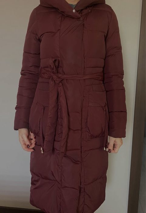 Плащ куртка довга зимова тепла