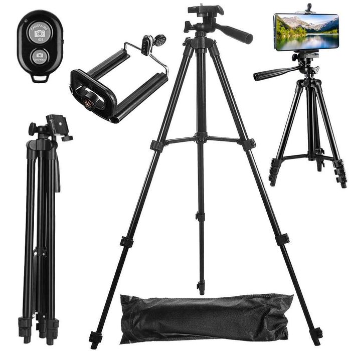 Tripod do Telefonu 100cm Statyw Uchwyt 360° Pilot Bluetooth
