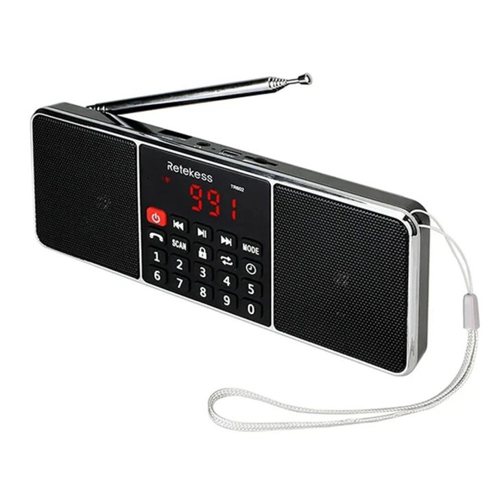 Rádio FM Retekess Tr602 Bluetooth MP3 Bateria recarregável *Novo