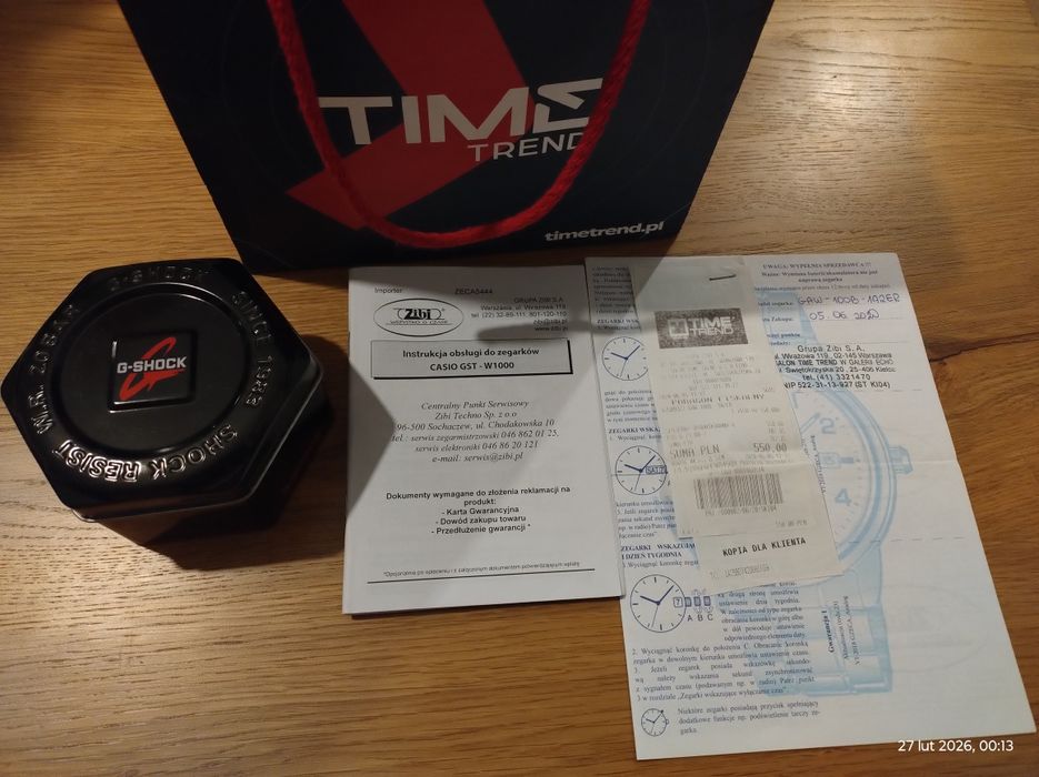 Zegarek Casio G-Shock z Time Trend