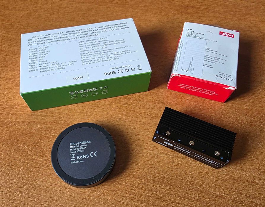 Blueendless stacja dokująca USB4 40 Gb/s do dysków M.2 NVME + radiator
