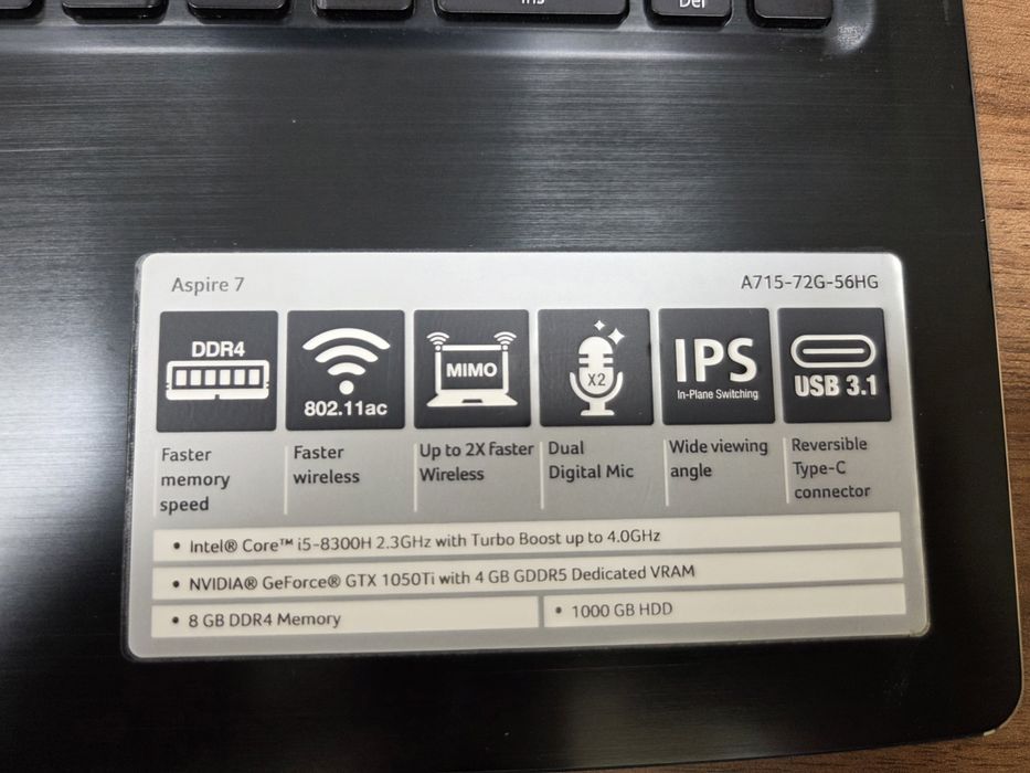 Ноутбук Acer Aspire 7 A715-72g