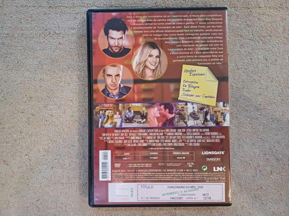 DVD - Funcionário do mês, com Jessica Simpson, Dane Cook, Dax Shepard