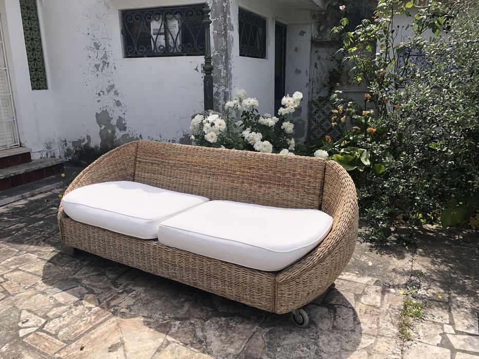 Sofá de jardim em verga