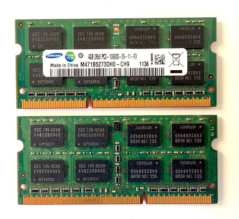 Memória RAM Samsung 8GB (2x4GB) DDR3 para Mac / Portátil