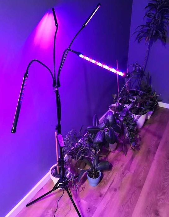 Lampa do Uprawy Wzrostu Roślin Panel x 4 Timer dla Doświetlania Pilot