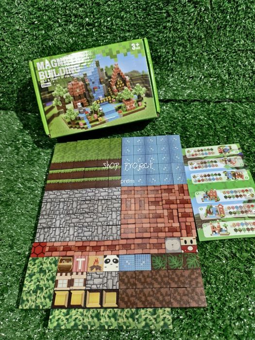 Конструктор магнитный Майнкрафт 150 блоков