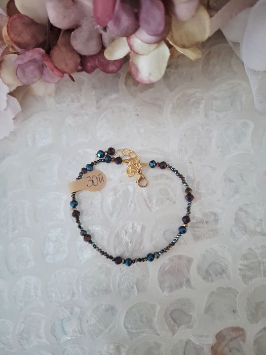 Bransoletka handmade z naturalnych kamieni hematyt