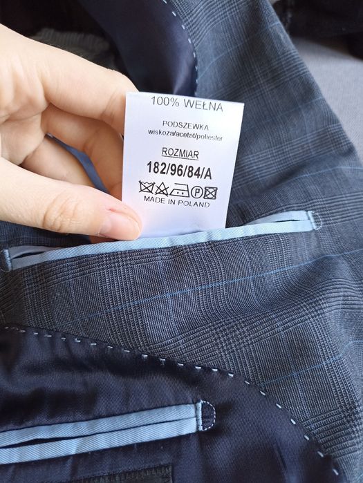 Garnitur męski 100% wełna M