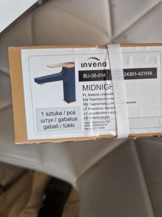 Bateria INVENA  czarny że złotym/miedzianym  .NOWA