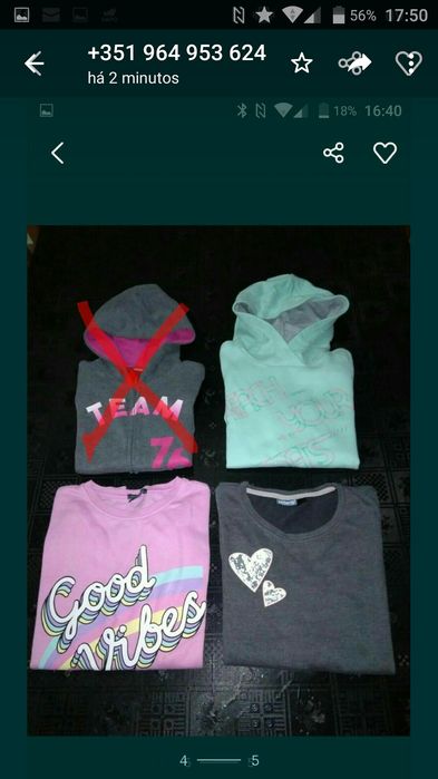 Lote de Camisolas Outono/Inverno para Meninas dos 8 aos 11 Anos