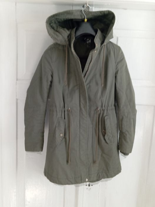 Kurtka damska parka oliwkowa khaki r S