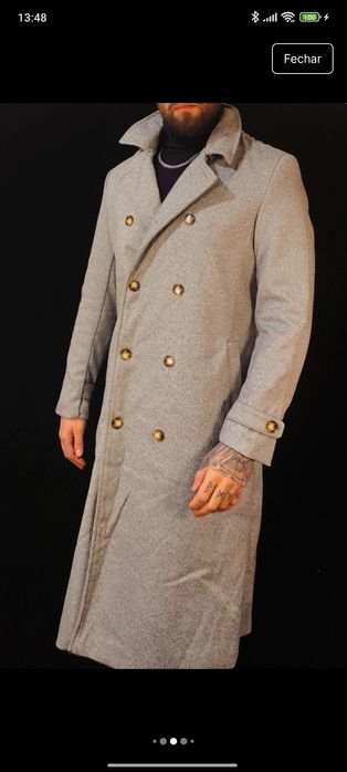 Sobretudo Cinzento N Novo