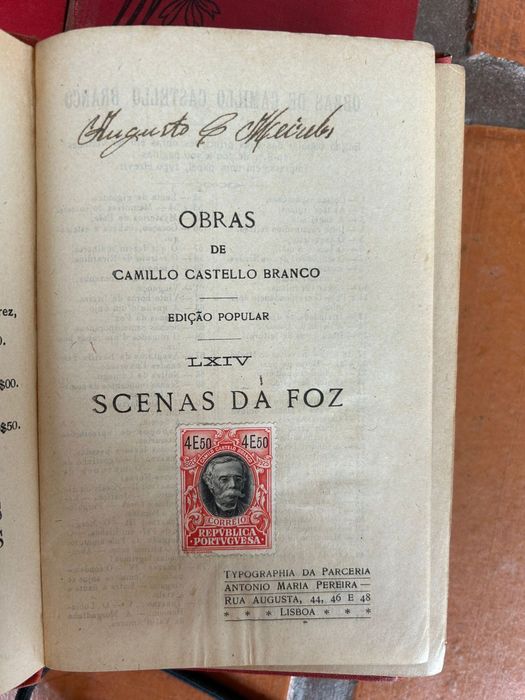 Lote livros raros de Camilo Castelo Branco - Obras