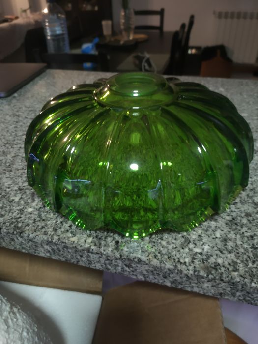 Candeeiro verde vidro