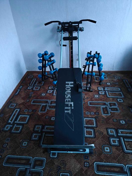 Багатофункціональний тренажер HouseFit DH8156 Total Trainer + гантелі!