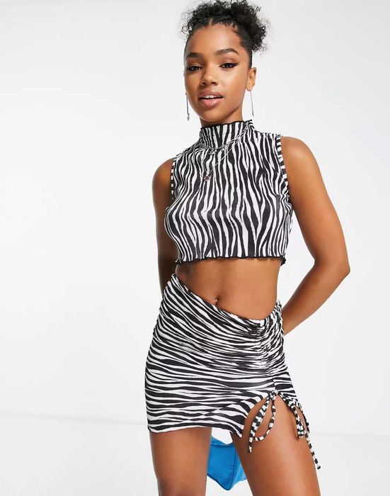 Оригінальна спідниця Miss Selfridge принт зебри, M/L
