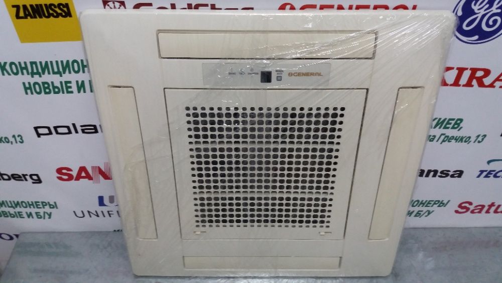 Кондиционер кассетный General 12 on/off б/у до 35 м2 монтаж сервис
