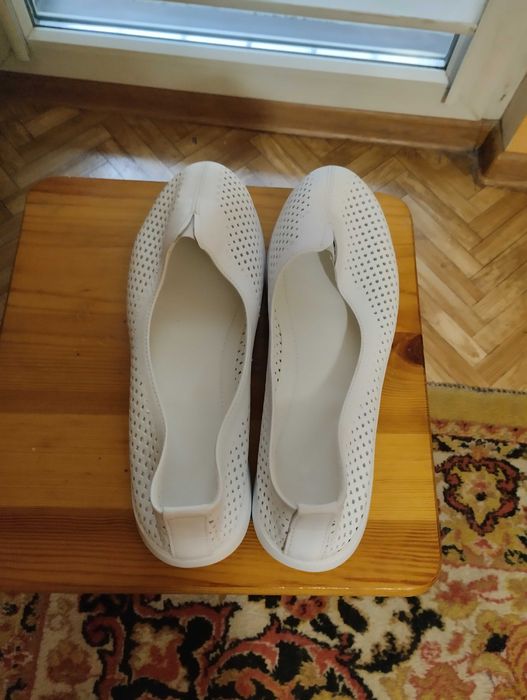 Biale Baleriny Damskie
