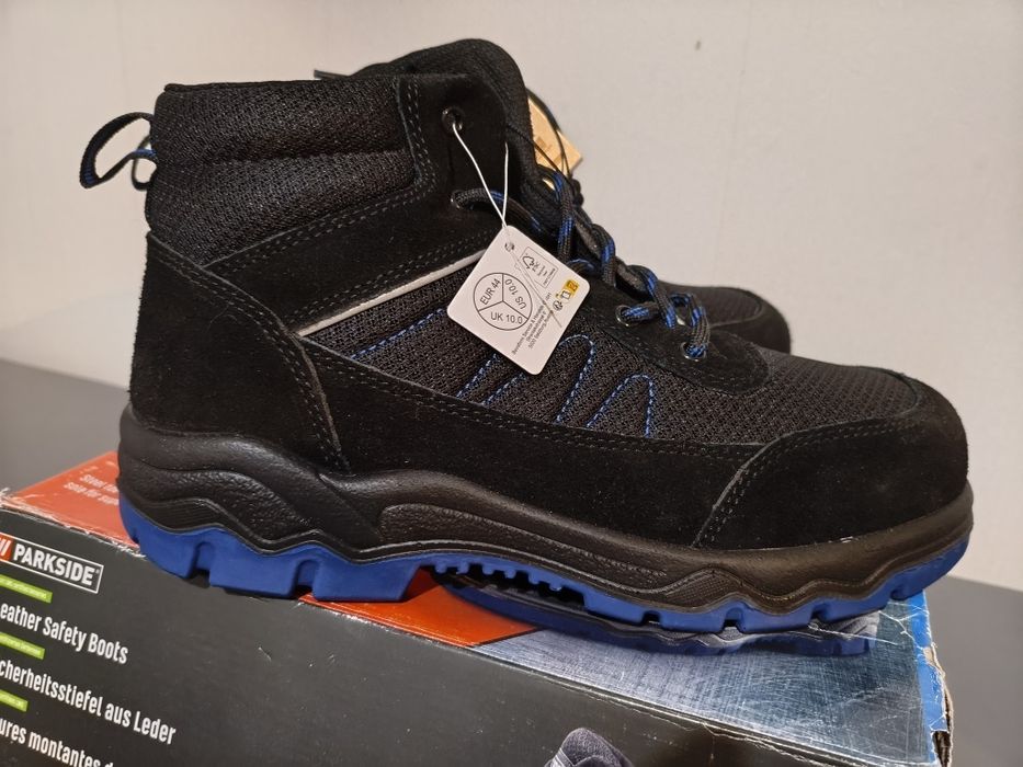Нові робочі захисні черевики Parkside S3 Leather Safety Boots (Розмір 44, Німеччина)