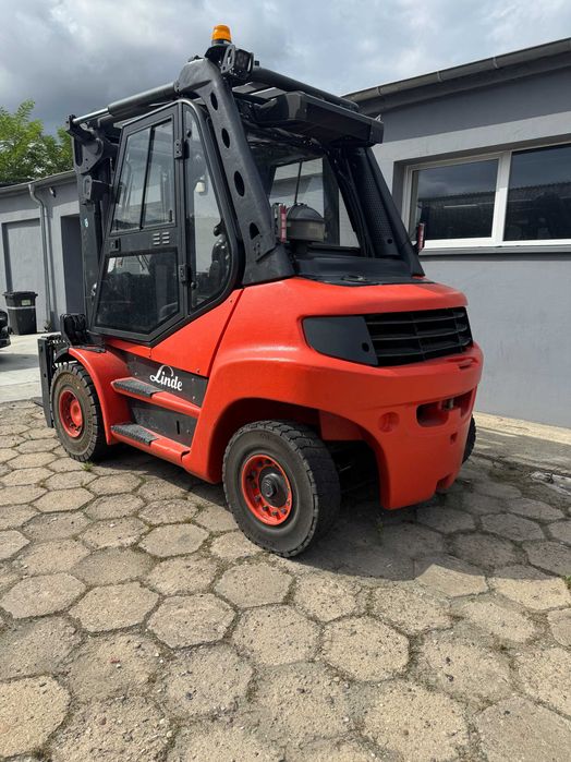 Wózek widłowy Linde H60D-02, 6 ton udźwigu.