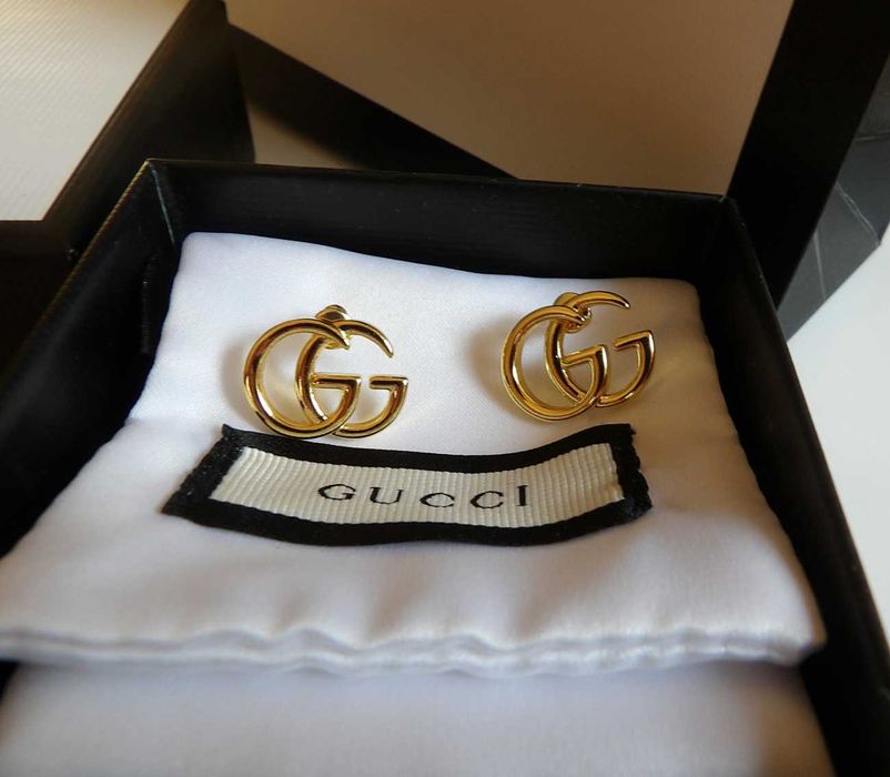 Gucci Shine Brass Earring kolczyki mosiężne GG