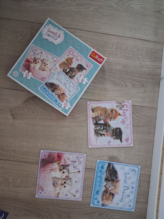 Puzzle trefl 3 w 1 kotki, sweet & lovely