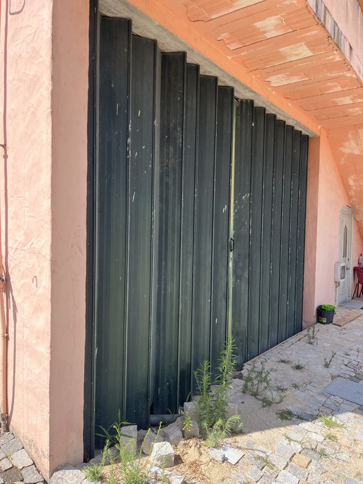 Portão de fole verde