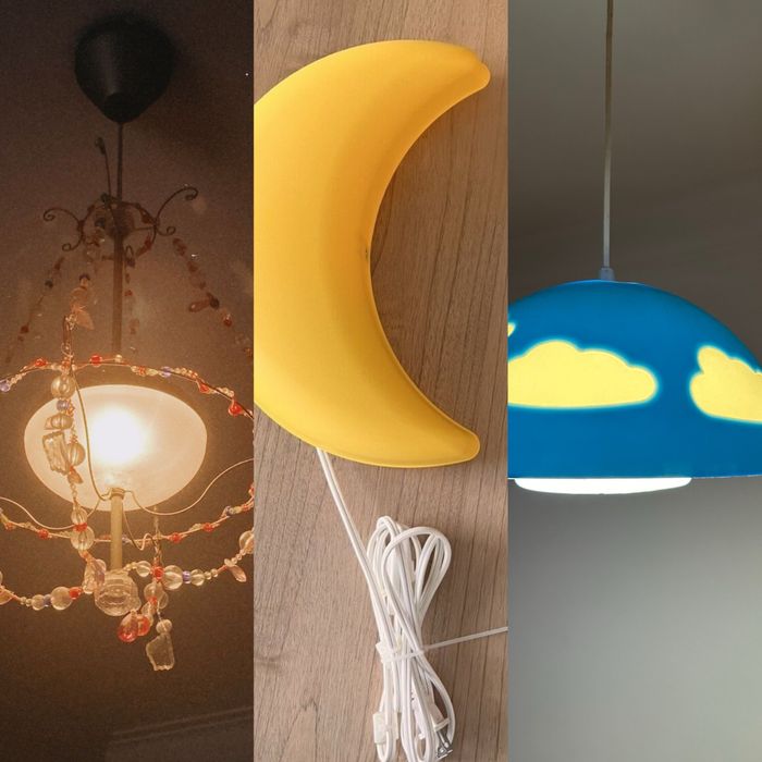 Candeeiros de criança ikea, teto e parede