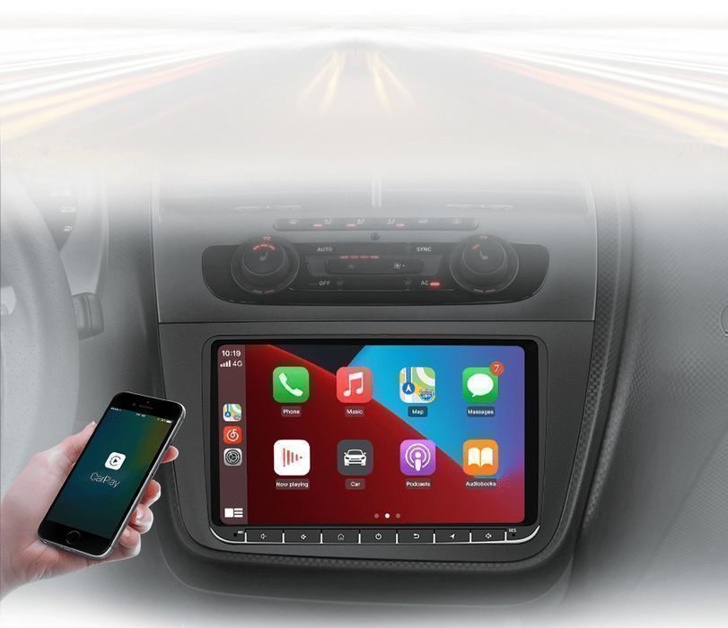 Radio Android 15 9” CarPlay Android Auto – Seat Altea XL Toledo 8GB/128GB GPS Nawigacja Stacja Multimedialna WiFi Bluetooth DSP 4G LTE PL