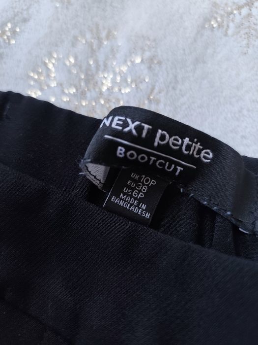 Czarne eleganckie spodnie next 38 m bootcut dzwony