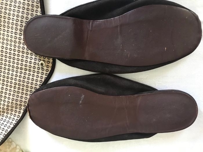 Bolsa com chinelos de Pele 42