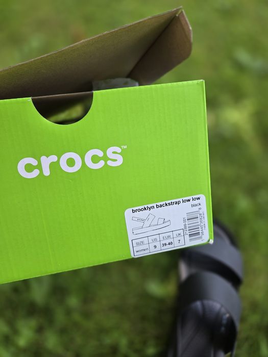 Crocs Brooklyn Backstrap Low Low czarne 39/40 | Black Platform Sandals