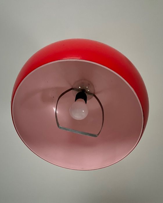 Candeeiro laranja e vermelho de teto ou suspensão design italiano