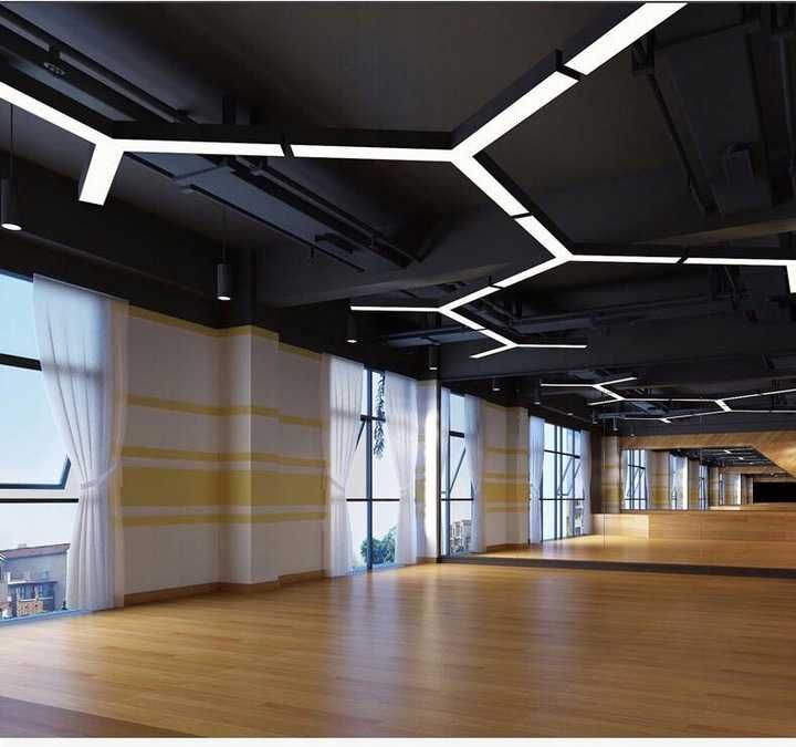 Lampa Sufitowa Żyrandol LED czarna matowa wisząca 30 cm