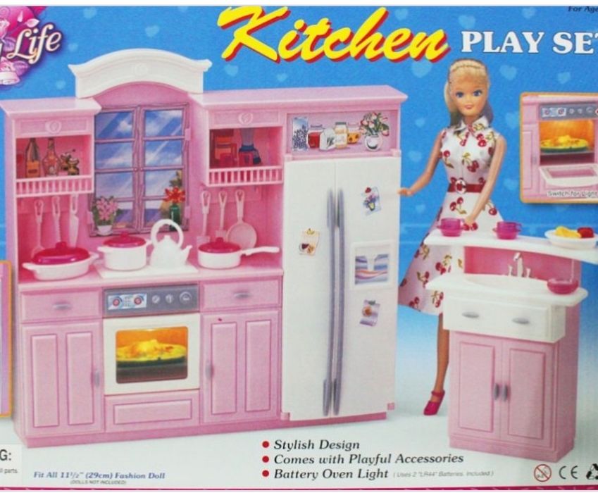 Мебель для кукол Барби Кухня 5 видов (30 видов) Меблі для ляльок