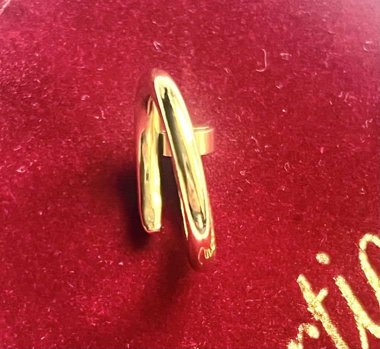Zloty pierscionek  cartier gwóźdź stal nierdzewna