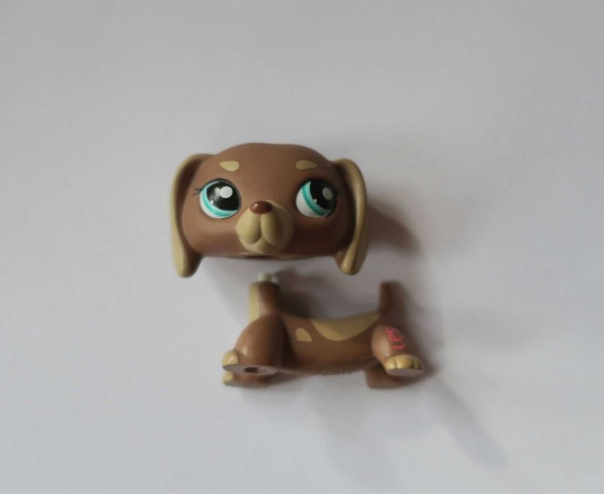 Jamnik littlest pet shop pies brązowy