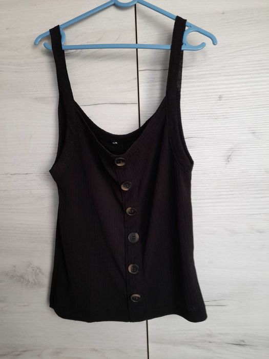 Czarny top Sinsay XS guziki