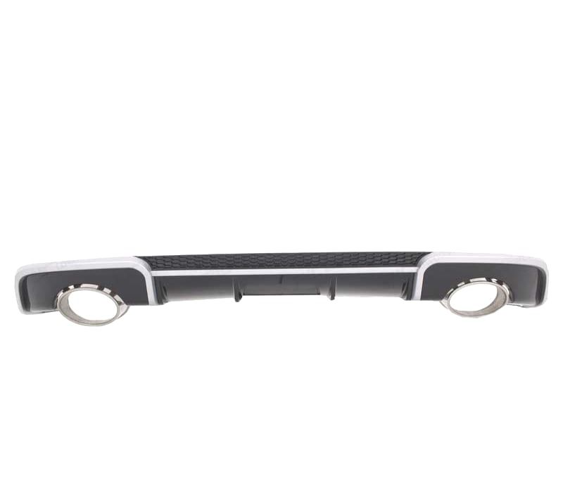 DIFUSOR PARACHOQUES TRASEIRO AUDI A3 8V 12-16 LOOK RS3 + PONTEIRAS