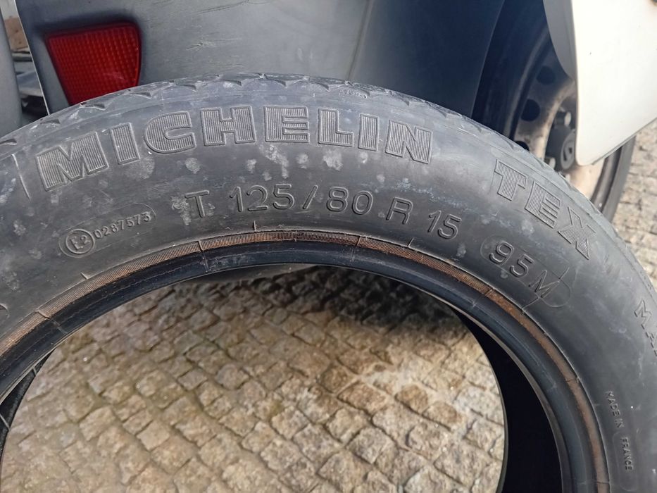 Pneu michelin 125/80R15 para roda substituição