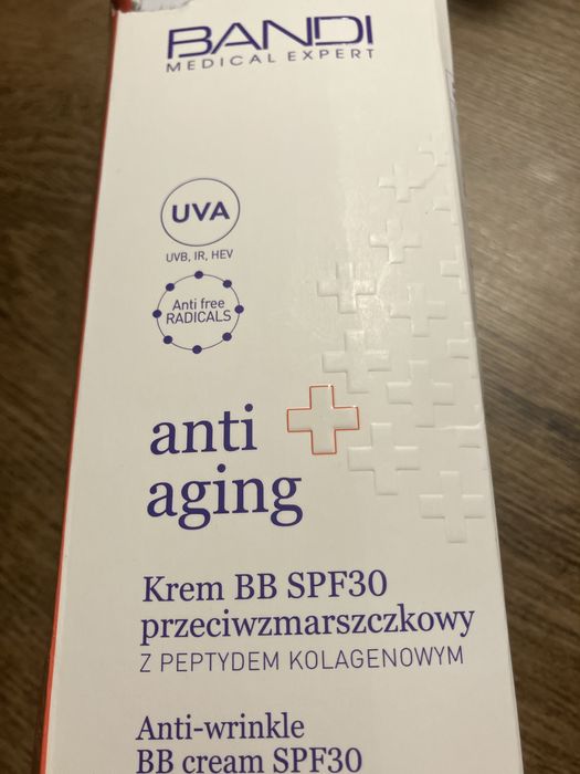 BANDI Anti Aging Krem BB SPF30 przeciwzmarszczkowy z peptydem kolag.
