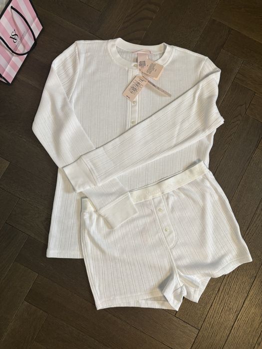 Nowa oryginalna piżama pidżama Victoria’s Secret biala S/36