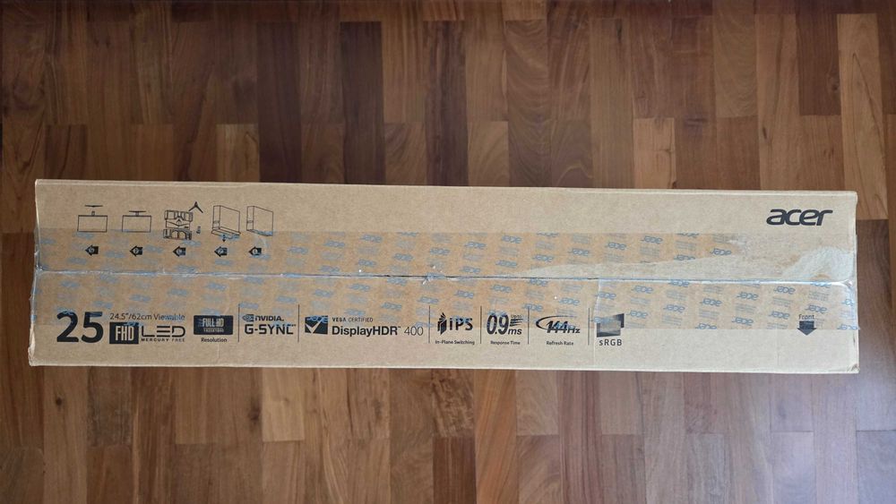 Monitor Acer Nitro VG252Q (IPS | 144Hz | HDR 400) – Na Caixa